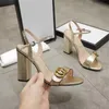 Designer sandales à talons hauts pour femmes été nouveau mariage en cuir à la mode sexy pantoufles à boucle 10cm