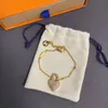 Halsband designer smycken set h￤nge halsband armband stud ￶rh￤nge guldmor av diamanter blommor halsband l￤nk kedja kvinnor med l￥da