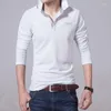 Men's T Shirts 2022 Autumn Long-Sleeved T-shirt Youth Lapels Trendy Polo Shirt