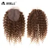 Bułki do włosów syntetyczne splot 16-20 cali 7pieceslot Afro Kinky Curly Bundle z syntetyczną koronką dla czarnych kobiet 221024