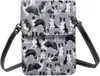 Duffel Bags милые границы Collies Dog Blue Phone кошелек женщин кроссбатовая мини -кожаная кожаная сумка с ремешком с ремешком