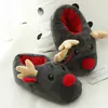 Casual Shoes Autumn and winter Super Soft Velvet Christmas deer shoes cute funny plush cotton slippers