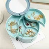 Jewelry Boxes Storage Multilayer Rotating Plastic Stand Earrings Ring Cosmetics Beauty Container Organizer with Mirror L221021