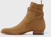 -أ Wyatt Men Boots Buots Strap SLP Onkle Luxury Suede Boots258Z 002