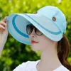 Beretten verstelbare neutrale tennisgolfvisor zon hoed zomer vrouwen hoeden strand big rand sunhat sport cap patchwork outdoor zonnebrandcrème