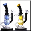 Hookahs do tipo ovo colorido Reciclador Bongue Bongus Bent Tipo de Bentshead Percolator para Tabaco Smoking Mini Bongos Handmades atacado porcelana