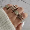 Großhandel Klatsch Schlange Blatt Ring Blume Liebe Schmetterling Schädel Kette Knuckle Ring Anzug europäisch und amerikanisch