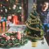 زخارف عيد الميلاد 45 سم مصغرة الحلي الشجرة مع زخرفة كرة الأضواء الأضواء LED لزخرفة شوب الحفلات في عيد الميلاد نافذة المنزل