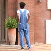 Jeans maschile contrasto da uomo pantaloni da jogger pantaloni con la tuta a manica lunga abbigliamento da lavoro a maniche lunghe