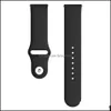 Smart Straps Smart Watch Sport 90 Colors Sile Watchband Replacement Bracelet Strap Drop Delivery 2022 Cell Phones Accessories Wearab Dhzuh