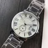 Top Luxury Brand Men's Quartz Watch Fashion veelzijdige Romeinse Digital Dial Multifunctional 316LStainless Steel Watches