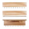 Bolsas de joalheria Organizador de parede de armazenamento de joalheria Rack de madeira rústica para bracelete de brinco e suporte de suporte de colar