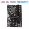 Placas -mãe B250 BTC Mineiro placa -mãe 12xgraphics slot de cartão LGA 1151 DDR4 SATA3.0 USB3.0 Baixa potência para mineração