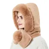 Bonnet / Skull Caps Hiver Chaud Chapeau De Fourrure Avec Oreillettes Femmes Épaissir Cap À Capuche Dame En Plein Air Coupe-Vent Doux Fluffy Bonnets Pour Femmes Style Russe T221020