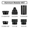 Brandstoffilter 10 "L 1,58" OD Aluminium Modulaire oplosmiddel Trap 1.375x24 MST Kit 1/2-28 en 5/8-24 WIX 24003 NAPA 4003