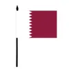 Qatar World Cup 32 Country Desk Flag 14x21cm kleine mini Brazili￫ Belgi￫ Frankrijk Argentina Office Table Decor Flags met standbasis voor thuiskantoor decoratie