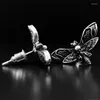 Orecchini per borchie Morte Moth Moth Women Silver Color Witch Party Boho gioielli femminili Bijoux Regali