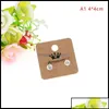 Tags Price Card Packaging Jewelry4X4Cm Kraft Paper Mti-Motif Earring With Hold Hanging Earrings Ear Stud Jewelry Otiwo