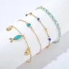 Anklets Boho Woven Blue Beaded Charm For Women Summer Beach Fish Pendant Barefoot Sandal Foot India Ankle Bracelet Jewelry