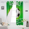 Curtain Soccer Balls Football Design Lights Living Room Kitchen Bedroom Panels With Grommets Window Treatment Ideas