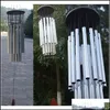 Trädgårdsdekorationer 27 rör 5 klockor Windchime Kapell Wind Chimes Dörrhängande dekoration Jllblw Sport777 Drop Delivery 202 Otplm