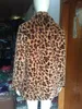 Kvinnors p￤ls 2022 Fashion Streetwear Leopard Print Faux Coat Casual Long Sleeve Turn-Down Collar Open Stitch Jackets f￶r kvinnor