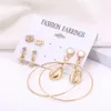 Hyperbole Big Starfish Dangle Earrings For Women Sea Shell Drop Earrings Round Ear Stud Gold Summer Dress Jewelry Ornament