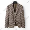 2023 zachodnia odzież męska Blazers projektant jesień luksusowa odzież wierzchnia płaszcz slim fit siatka w paski kratę geometria patchworkowe płaszcze męskie ubranie