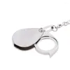 Keychains Multifunctional Magnifying Glass Lens With Keychain Loupe Folding Pocket 10X/15X Magnifier Keyring