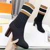 New women's high heel fashion boots sexy elastic boots wool tube thin leg magic device size 35-42 with box 9.5cm heel height