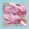 Reiniging handschoenen Sile Reiniging rubberen handschoenen handig voor keuken huishoudelijke spons wasgerechten mtifunctioneel en duurzaam 3 paar dhb6n