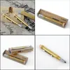 Pencils Eteral Travelers Brass Pencil Mini To Carry Metal Stationery Very Beautif Retro Travel Series Pictures Props Drop Delivery 2 Dhgas