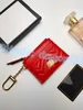 Marmont 627064 key chain Card Holder wallet 7A quality Luxury Coin Purses gold with box Women's mens Designer compartments Wa314P