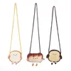 Evening Bags Cute Bread Toast Plush Coin Purse Earphone Lipstick Bag Shoulder Handbag Toys Birthday Gift