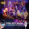 Strings Bluetooth USB LED String Lights RGBIC Smart Fairy Dream Color Party Wedding Indoor Decoration Garden Kerstmis Kerstmis