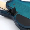 Ukulele Electric Bass Uke Guitar Mini 4StringAquila String from Italy Eadg Ashwood Body W/Gig Bag blue color