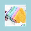 Cleaning Cloths Bamboo Fiber Dish Towel Polyester Cloth Thick Washing Do Not Dip Oil Water Absorbent Kitchen 30 X 27 Drop Delivery 2 Dhhpg