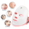 Dispositivos de cuidados faciais Carregamento USB 7 cores Máscara LED Pon Therapy Rejuvenescimento da pele Anti-acne Remoção de rugas Clareamento 221024