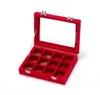 Jewelry Boxes High Quality 12 Grids Box Rings Earrings Necklaces Makeup Holder Case Choker Organizer Women Storage Display L221021
