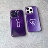 Étuis de téléphone portable Étuis de téléphone de concepteur pour iPhone 15 14 Pro Max Plus 13 12 Étui de luxe Violet Transparent Shell Phonecase Antichoc Couverture en silicone souple Nouveau FNCQ