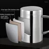 Mugs Stainless Steel Coffee Mug With Lid Portable Cup Travel Tumbler Jug Milk Tea Cups Office Home Water Drinkware