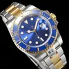 zegarki męskie złote automatyczne mechaniczne ceramika zegarki 40mm pełna stal nierdzewna zapięcie szybowcowe Swim sapphire super luminous submarlner u1 zegarki na rękę