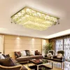 Прямоугольные хрустальные потолочные светильники K9 Современные светодиодная золотая люстра для гостиной столовой спальня отель ресторан подвесной лампы освещение