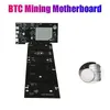 Moderbrädor ETH-HSW2 BTC Mining Motherboard 6 Cards PCIe X16 Grafikplats 70mm DDR3 SO-DIMM RAM MSATA USB 2.0 med nätkablar