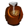 Men's Hoodies Jumeast 3d In Arab Moon Goat Arabic Alphabet Funky 2000 Aesthetic Overfit Hooded Sweatshirts Uk Drip Clothes For Men