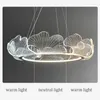 Lâmpadas pendentes, o acrílico LED Gingko Leaf Candelier Avan-Garde Design Creative Dining Room Light Master Bedroom Hall