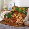 Colorful Christmas Blankets 150X200CM Travel Blanket 20 Colors DelicateWarm Flannel Xmas Tree Bedspread Blankets HT1801 A21-A40