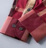 브랜드 남성 비즈니스 격자 무늬 캐주얼 셔츠 남성 긴 소매 스트라이프 슬림 피트 camisa masculina 사회 남성 셔츠 새로운 패션 셔츠 #191