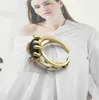 Anelli a fascia da donna di lusso Designer Design classico con motivo animale Regolabile Coppie da donna Festa di nozze Oro nero Regali di alta qualità