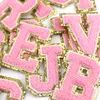 Notions 6.5cm Stickers Colorful Glitter Letters Chenille Embroidery Patches for Clothes Towel Alphabet Patch Iron on Jeans Jackets Bags